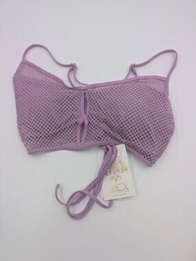 Becca WOMEN'S by Rebecca Virtue Bikini Top Purple Malva Size Large L NEW NWT